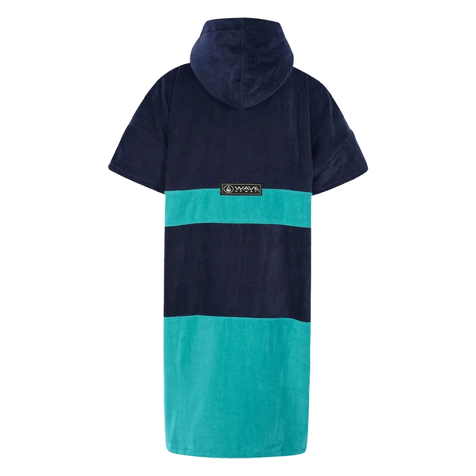 WAVE HAWAII PONCHO COTTON VELOURS BLUEBOW En Coton Bio 2 WAVE HAWAII PONCHO COTTON VELOURS BLUEBOW En Coton Bio – Image 2