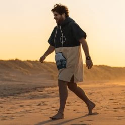 WAVE HAWAII PONCHO COTTON VELOURS PETROL En Coton Bio 7 WAVE HAWAII PONCHO COTTON VELOURS PETROL En Coton Bio -Arimair WAVE HAWAII PONCHO COTTON VELOURS PETROL en coton bio WH 7